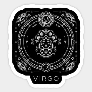 Virgo Astrological Zodiac Sun Sign Astrology Sticker